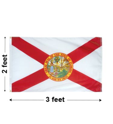 2'x3' Florida Nylon Outdoor Flag